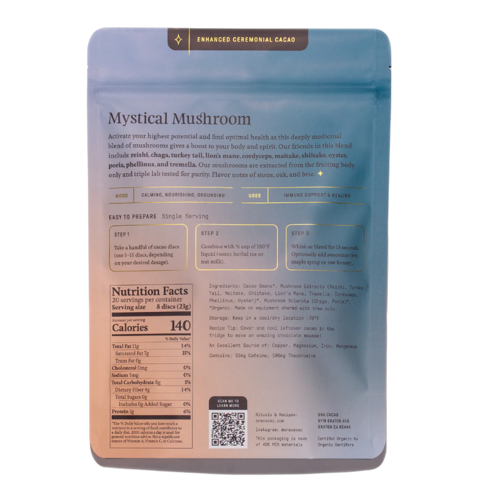 Ora Mystical Mushroom 100% Ceremonial Cacao