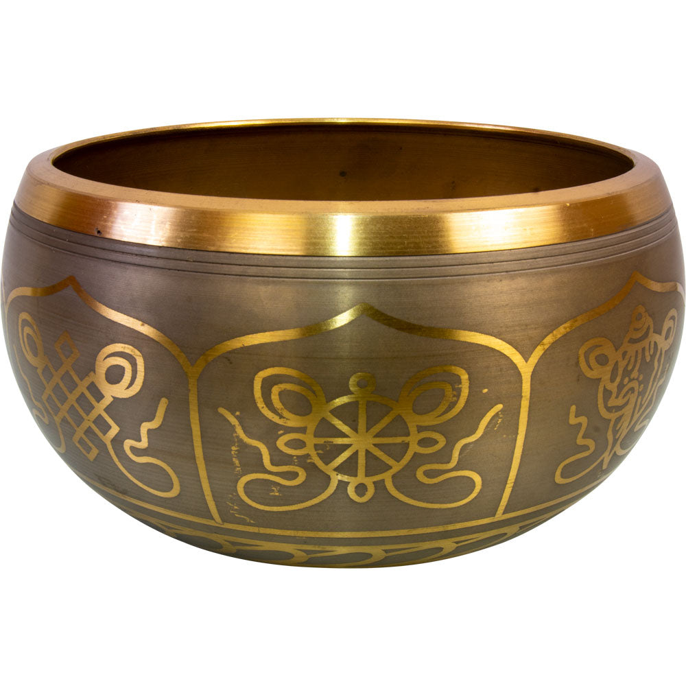 Five Dhyani Buddhas Small Embossed Singing Bowl