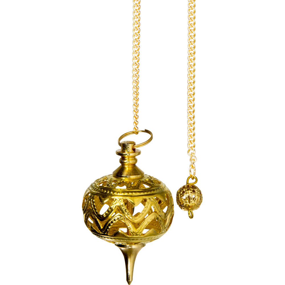 Gold Jali Metal Pendulum