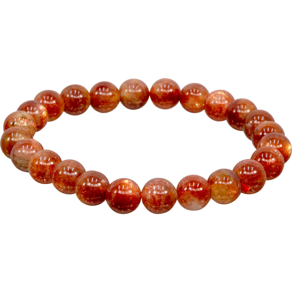 Sunstone 4mm Bead Gemstone Bracelet