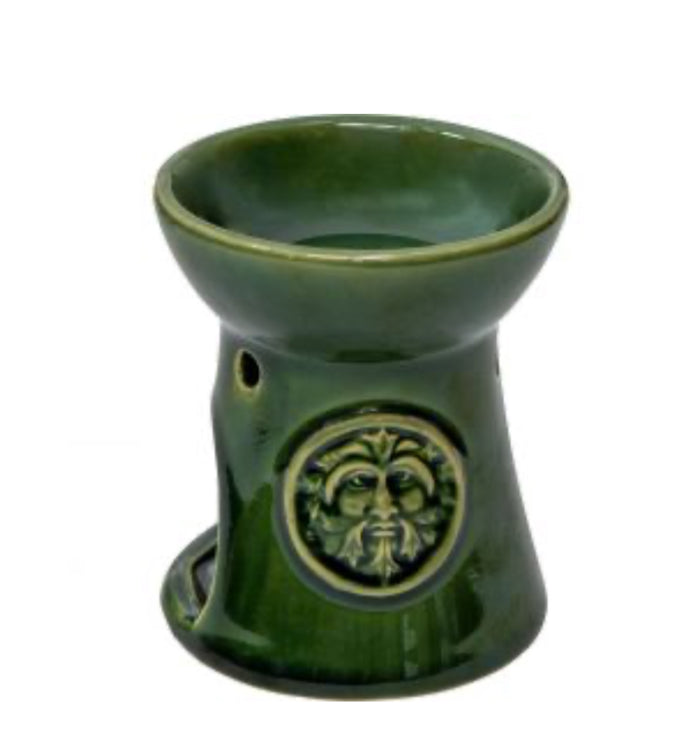Green Man Ceramic Oil Burner