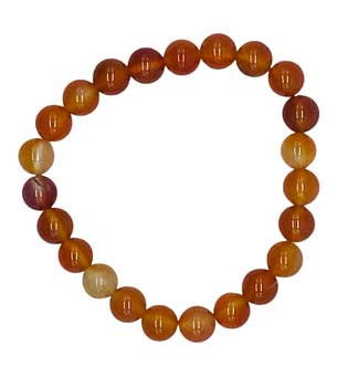 Carnelian 8mm Gemstone Bead Bracelet