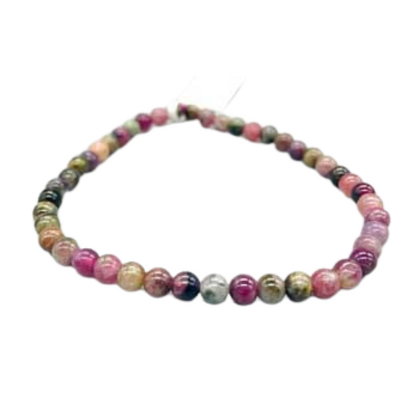 Align your energy with this Mixed Tourmaline 4mm Bead Bracelet. A powerful blend of protection, emotional healing, and balance—perfect for everyday magic and heart chakra support.