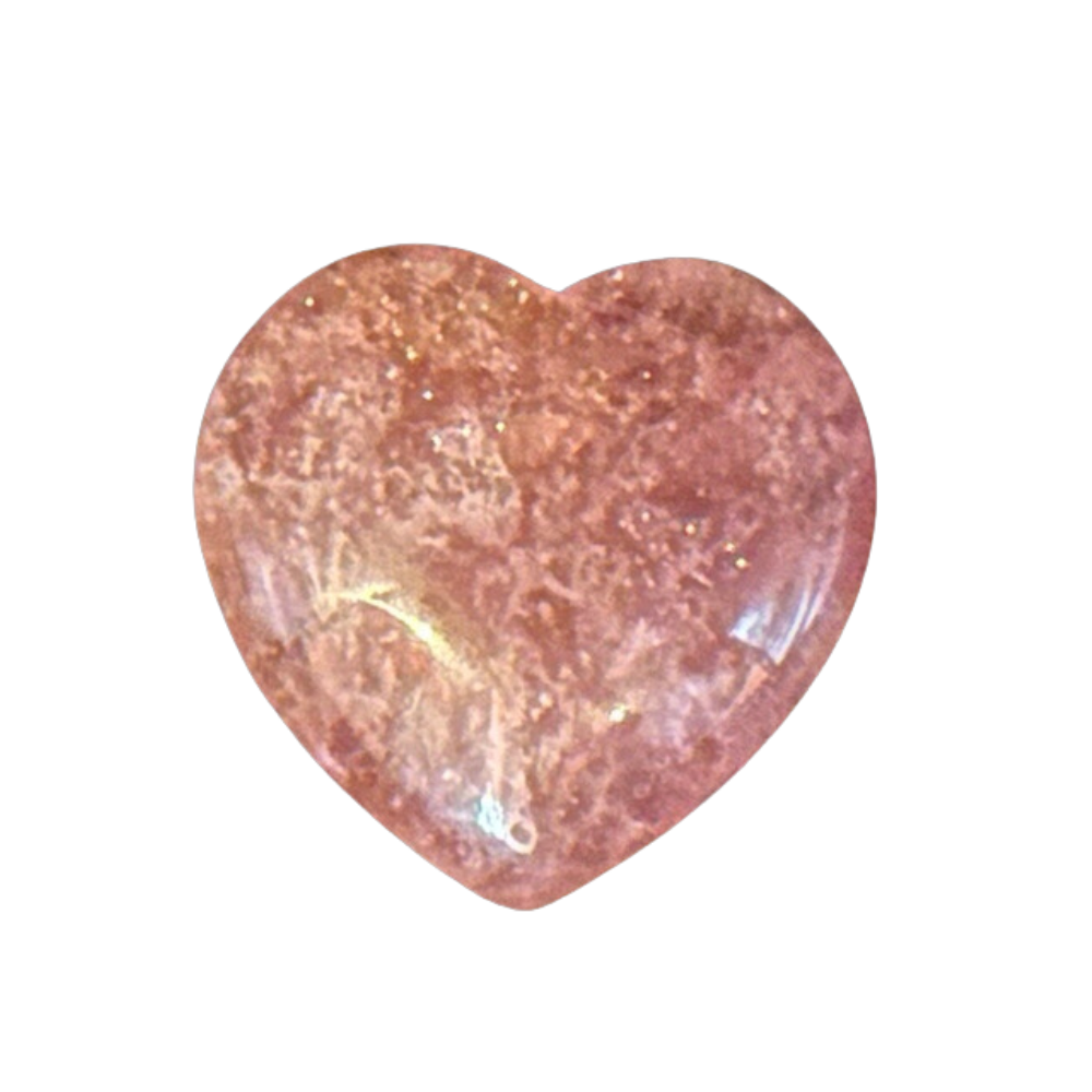 Strawberry Quartz Puffed Heart