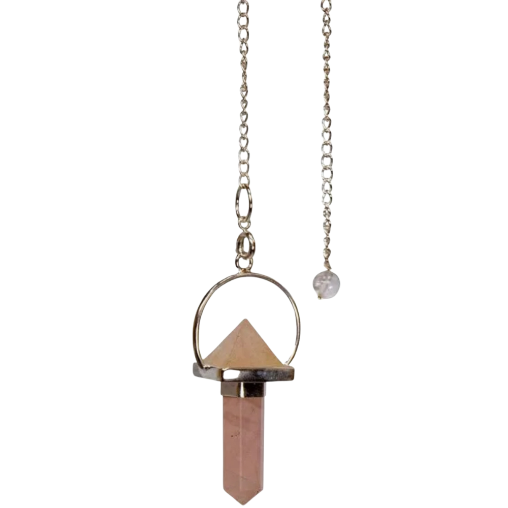 Rose Quartz Pyramid Point Pendulum