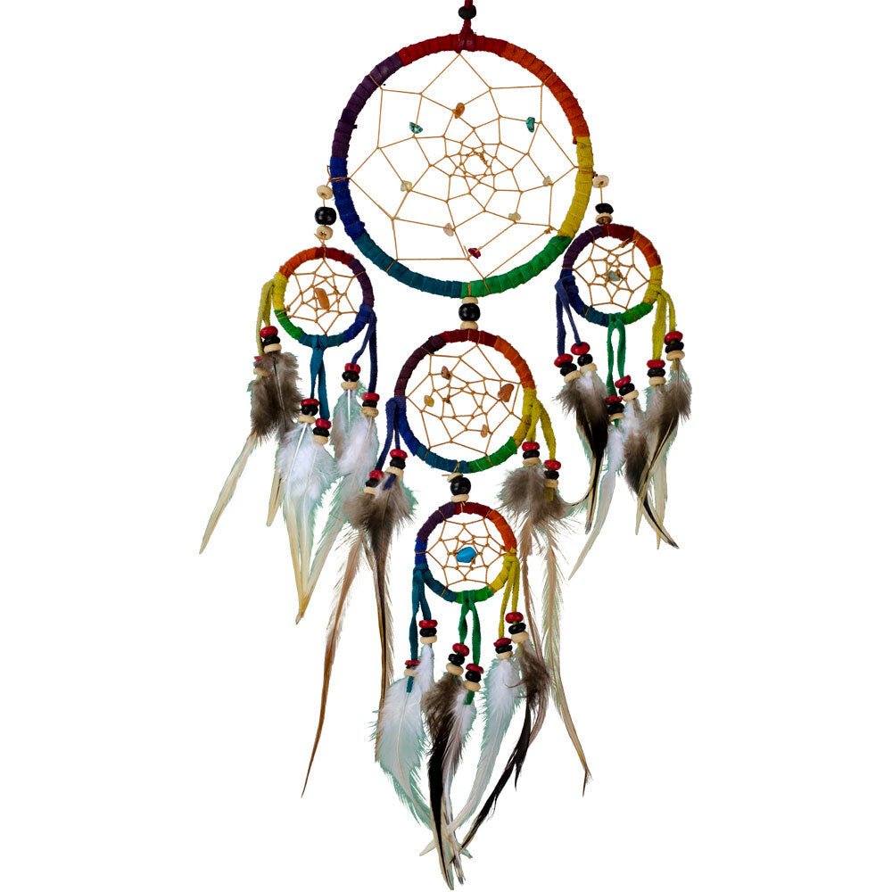 Leather Rainbow Dreamcatcher | My Little Magic Shop