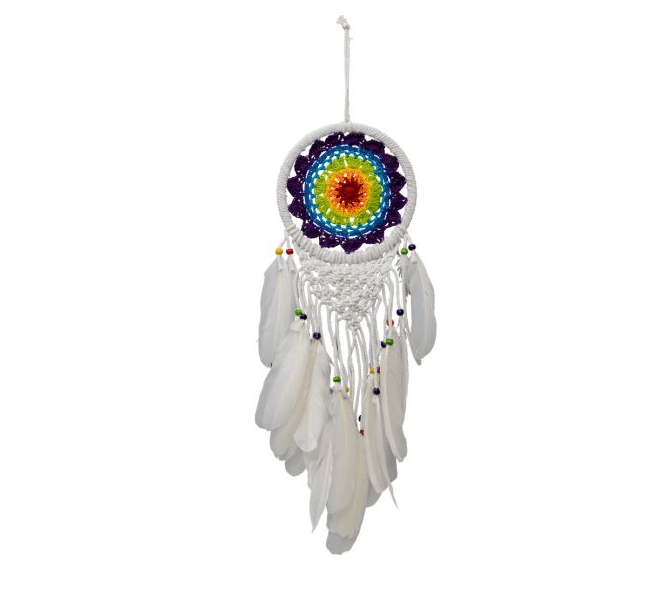 Woven Chakra and Macrame Dreamcatcher | My Little Magic Shop