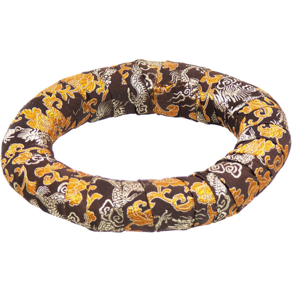 Singing Bowl Cushion 6-inch Satin Brocade Ring Asstd Colors | My Little Magic Shop