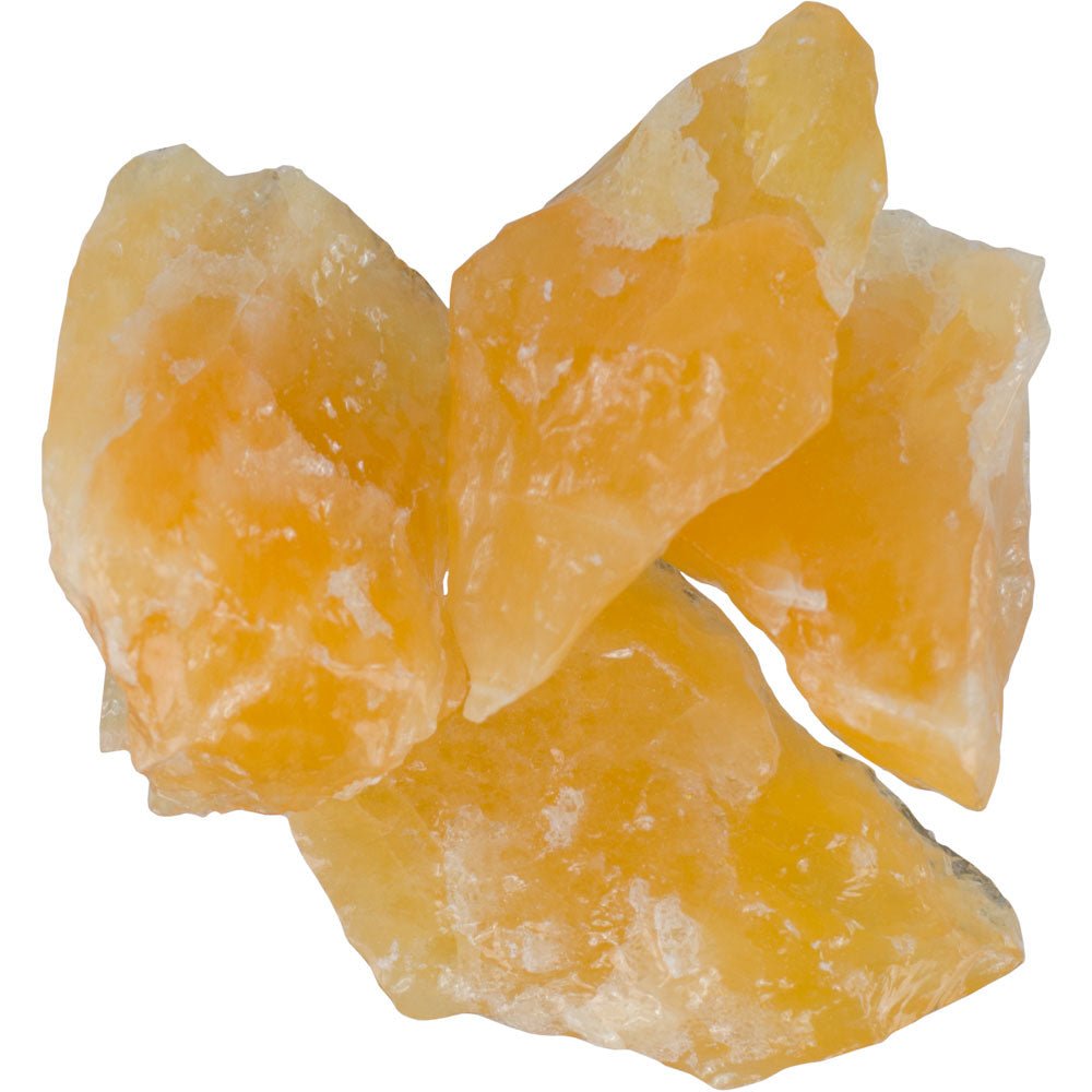 Raw Natural Orange Calcite Crystals Chunks Chakra Stone 3 Pack | My Little Magic Shop