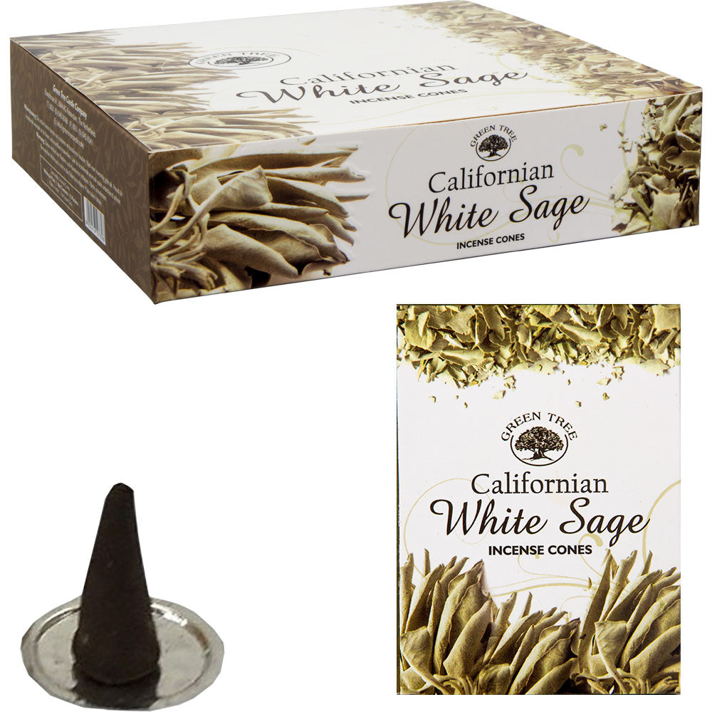 Green Tree White Sage Californian Incense Cones | My Little Magic Shop