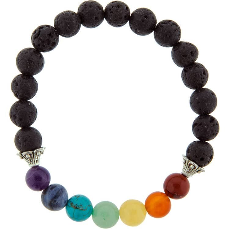 Lava Seven Chakra Bracelet Genuine Healing Stones | My Little Magic Shop