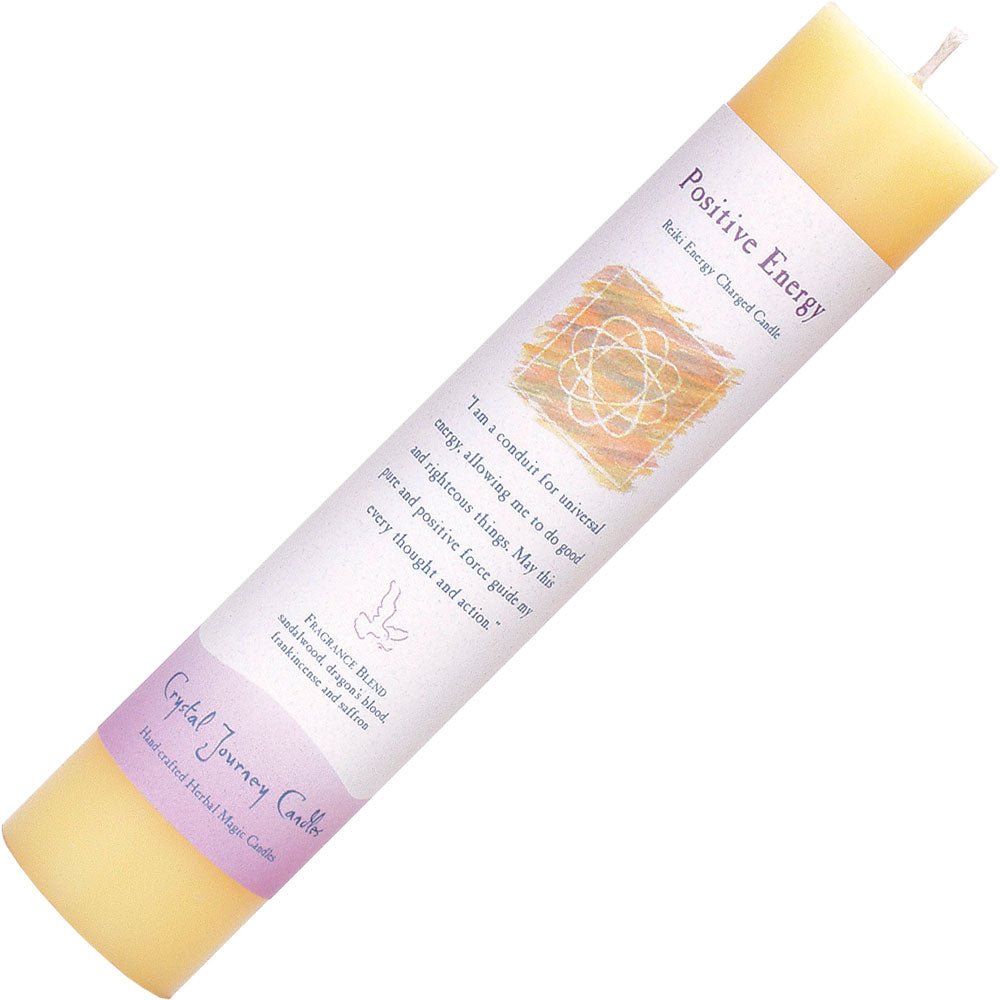 Positive Energy Reiki Herbal Pillar Candle | My Little Magic Shop