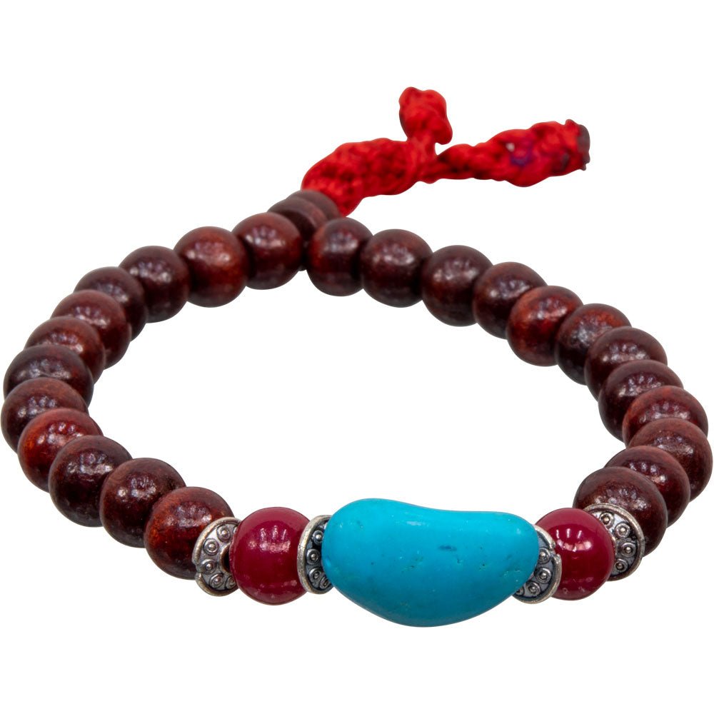 Rosewood and Turquoise Mala Bracelet | My Little Magic Shop