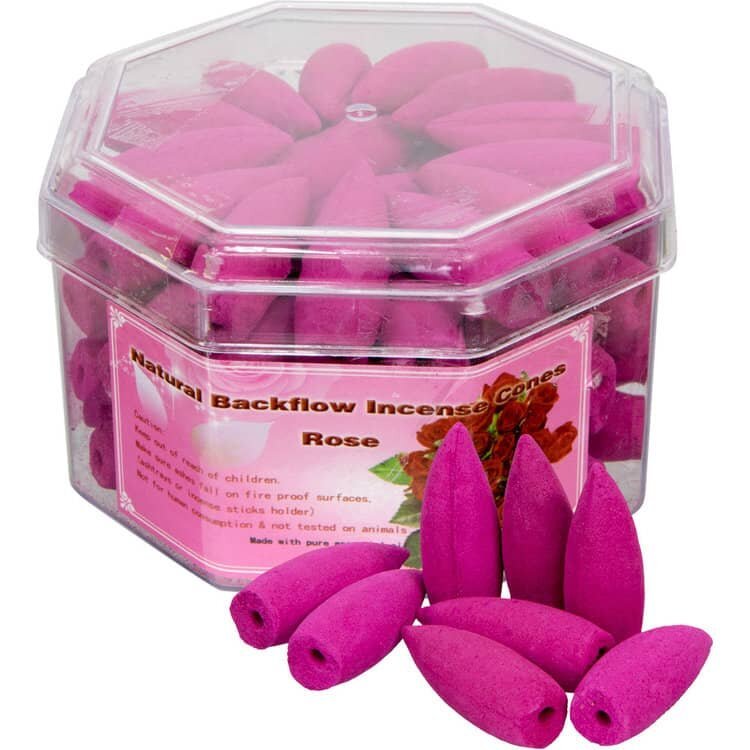 Rose Backflow Incense Cones | My Little Magic Shop