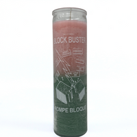 Block Buster 7 Day Magic Ritual Candle in Pink and Green