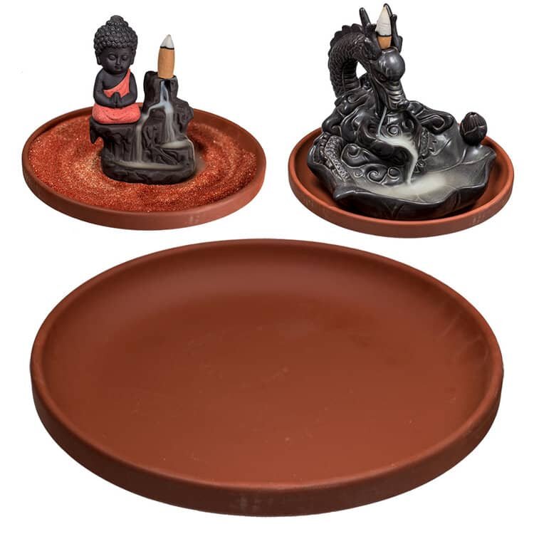 Ceramic Plate for Backflow Burners to Collect the Downward Smoke
