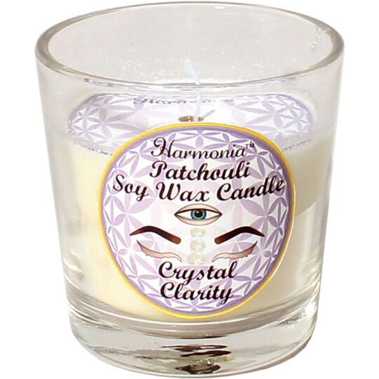 Harmonia Soy Votive Gem Candle Clarity Clear Quartz | My Little Magic Shop