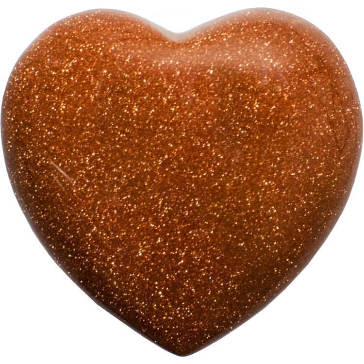 Goldstone Puffed Heart | My Little Magic Shop