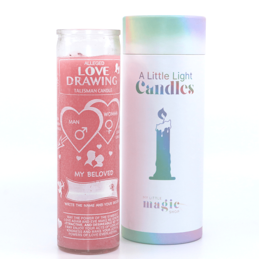 Love Drawing Tailsman Candle - My Beloved 7 Day Magic Candles Pink | My Little Magic Shop