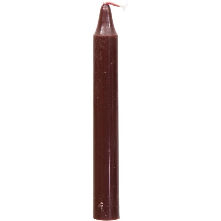 Mini Ritual Unscented Brown 4 Inch Tall x 1/2 Inch Diameter Candles | My Little Magic Shop