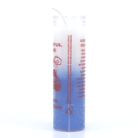 Peaceful Home 7 Day Candles - Unscented White and Blue Mini Ritual Candle | My Little Magic Shop