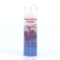 Peaceful Home 7 Day Candles - Unscented White and Blue Mini Ritual Candle | My Little Magic Shop