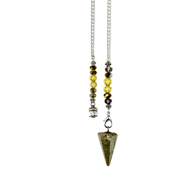 Pyrite Buddha Hexagonal Pendulum | My Little Magic Shop