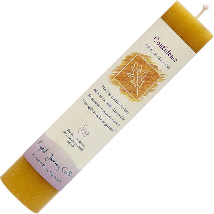 Confidence Reiki Herbal Pillar Candle | My Little Magic Shop