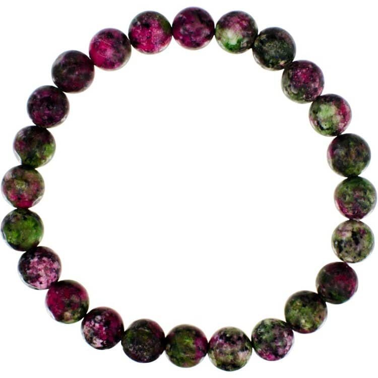 Ruby Zoisite 8mm Bead Gemstone Bracelet – The Essence of Vitality and Harmony