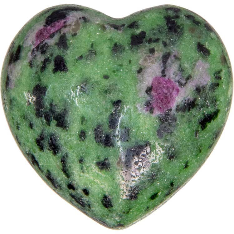 Ruby Zoisite Puffed Heart | My Little Magic Shop