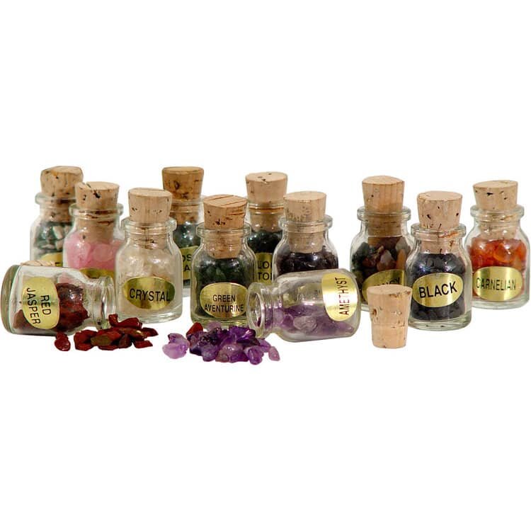 Stone Chips Bottles Set Assortment (Box of 12) | My Little Magic Shop