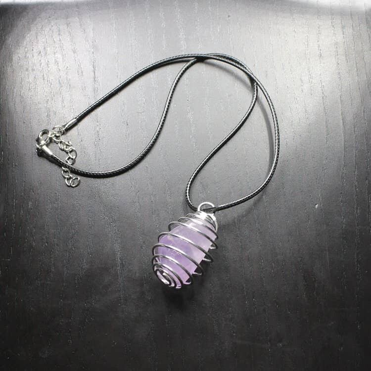 Tumbled Stone Cage Necklace