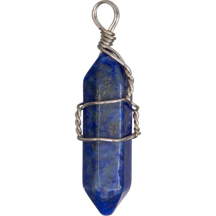 Lapis Wire Wrapped Pendants Point | My Little Magic Shop