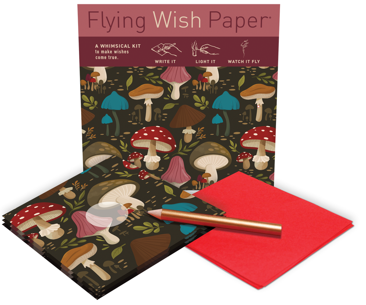 Mushrooms Flying Wish Paper Mini Kit