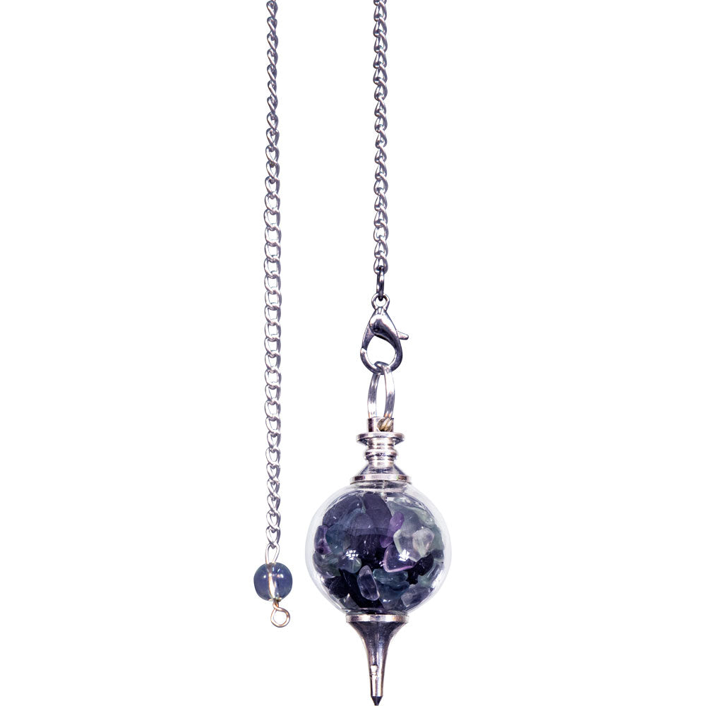 Black Tourmaline and Fluorite Protection Chip Sephoroton Pendulum