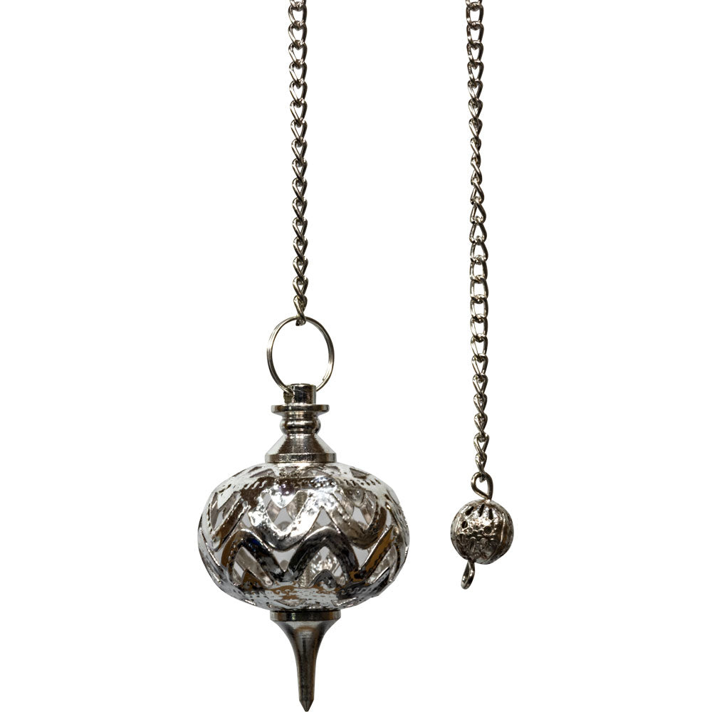 Silver Jali Metal Pendulum