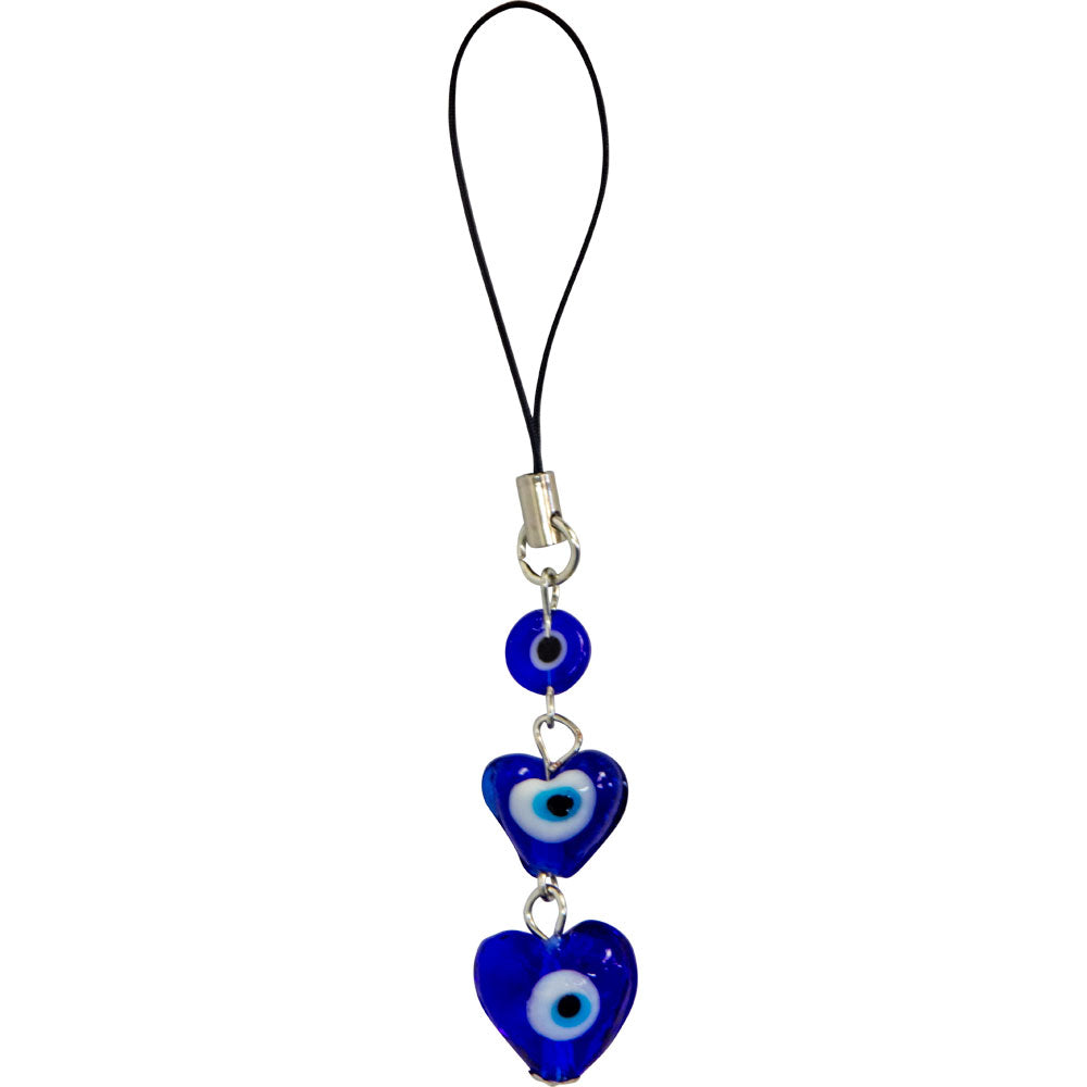 Triple Heart Evil Eye Talisman Cell Holder