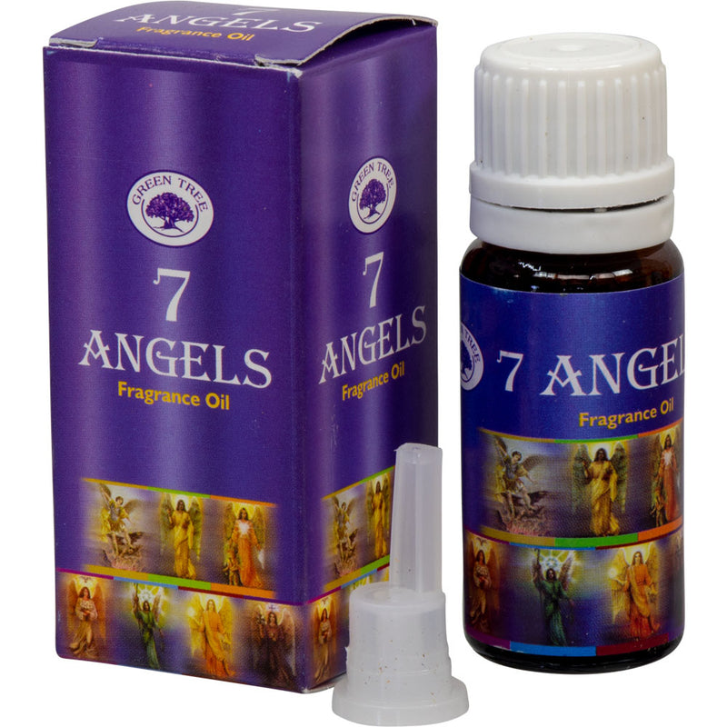 10 ml bottle of 7 Angels Fragrance Oil—delicate floral-resin aroma for burners, ritual ambiance, and angelic presence.