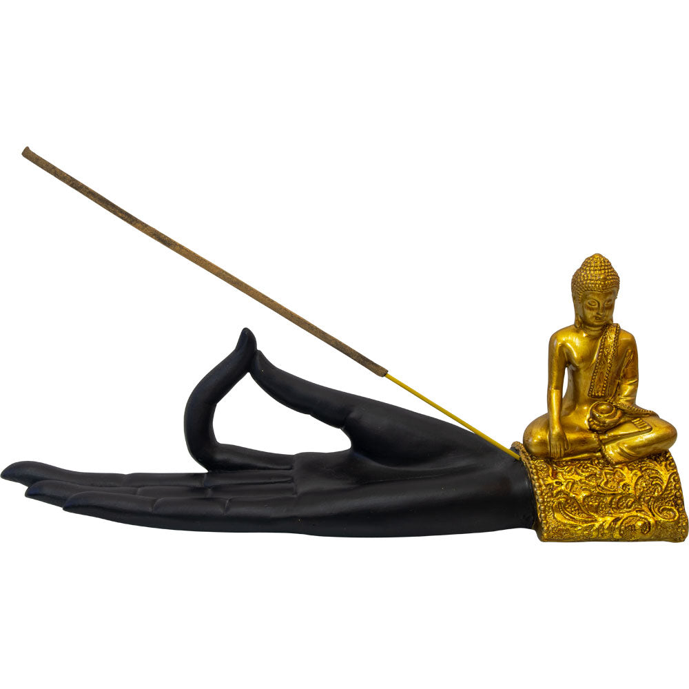 Buddha Mudra Hand Polyresin Incense Holder