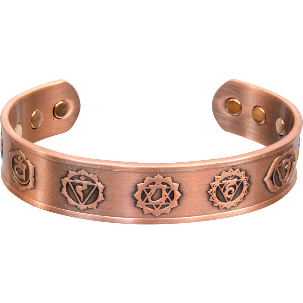 7 Chakra Antique Copper Bracelet
