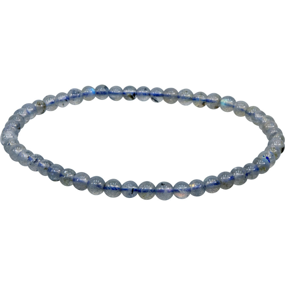 Blue Labradorite 4mm Bead Gemstone Bracelet