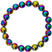Rainbow Hematite 8mm Bead Gemstone Bracelet