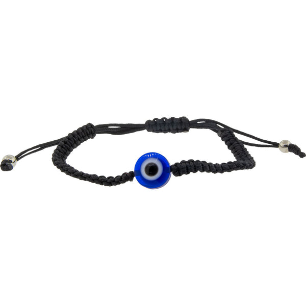 Black Rope Evil Eye Adjustable Bracelet