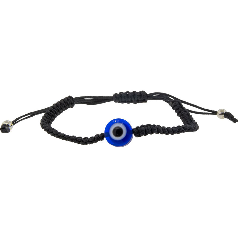 Black Rope Evil Eye Adjustable Bracelet