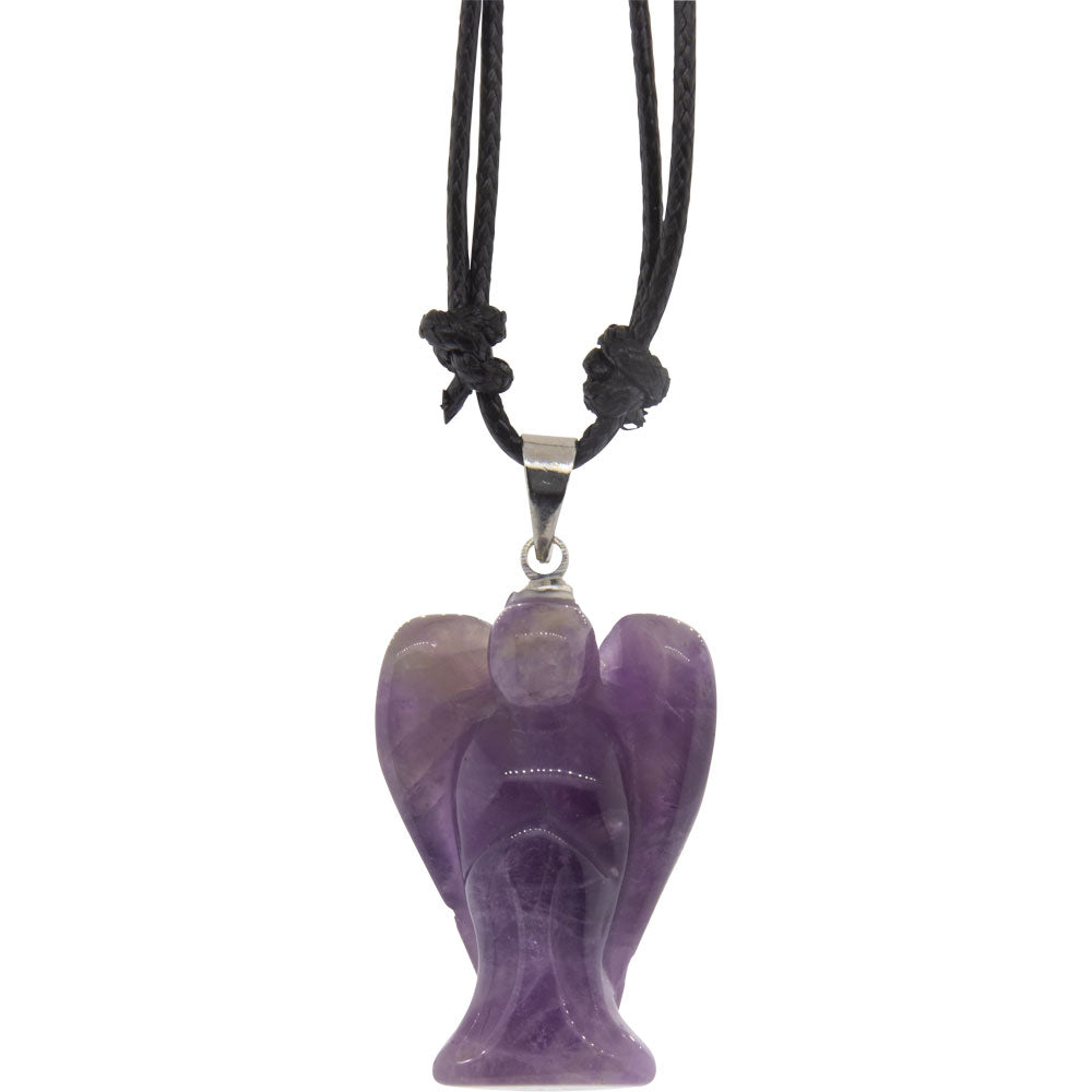 Amethyst Gemstone Angel Necklace