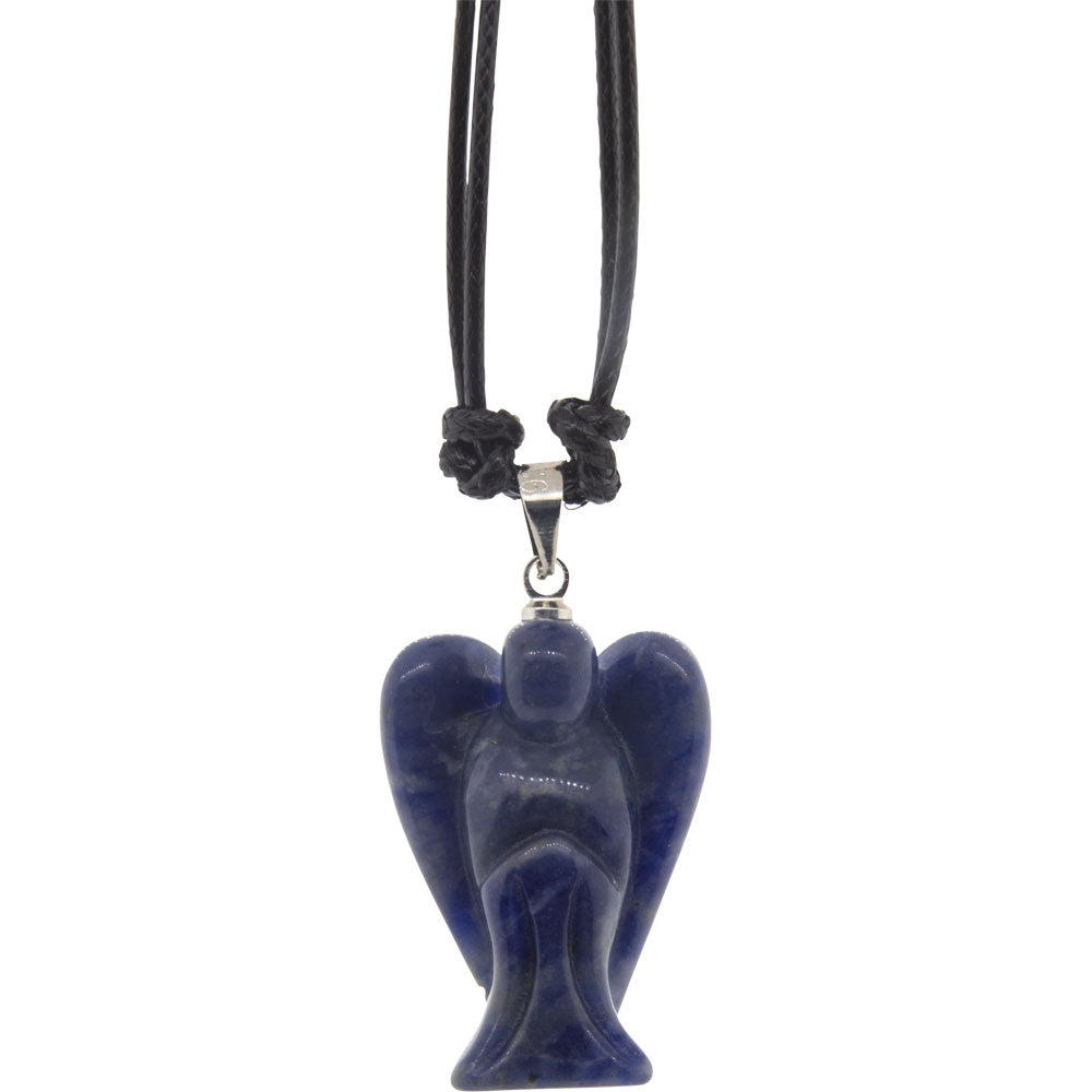 Sodalite Gemstone Angel Necklace