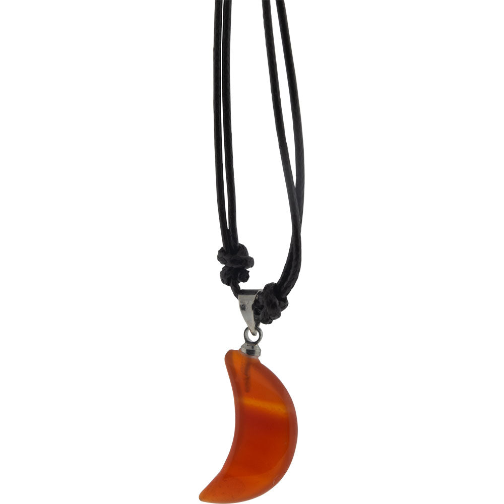 Carnelian Goddess Moon Necklace