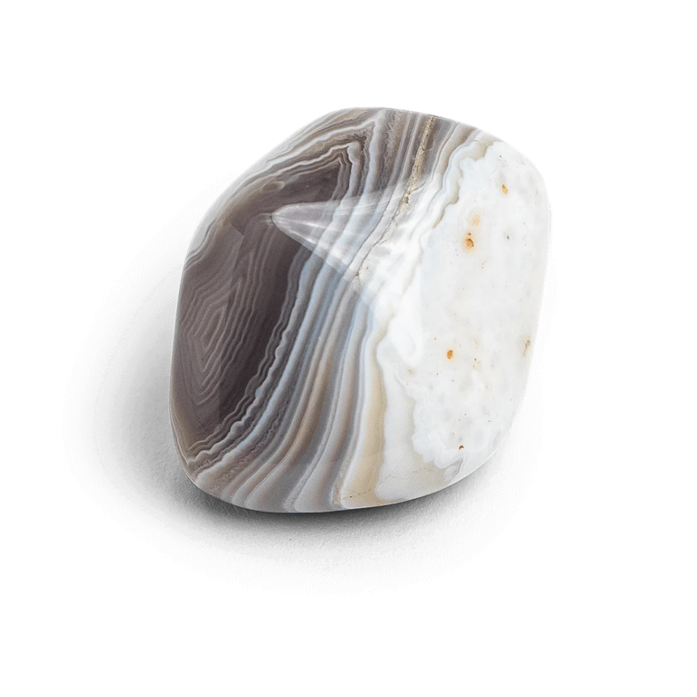 Natural Agate crystal with layered banding
