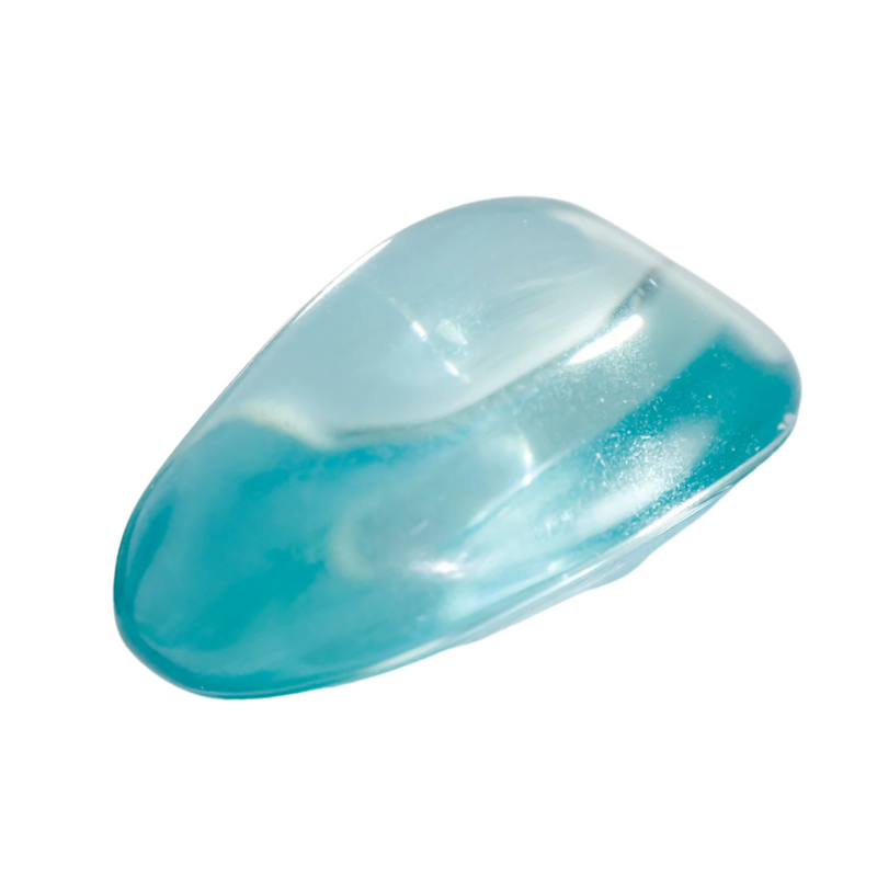 Aqua Obsidian tumbled stone blue polished crystal