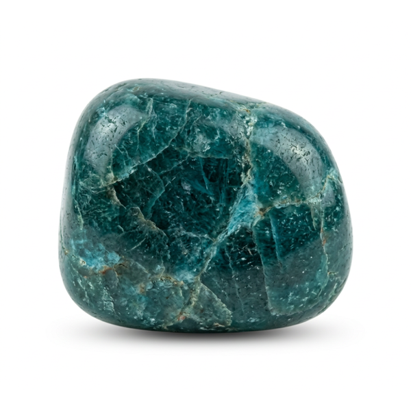 Blue Apatite tumbled crystal with teal coloring